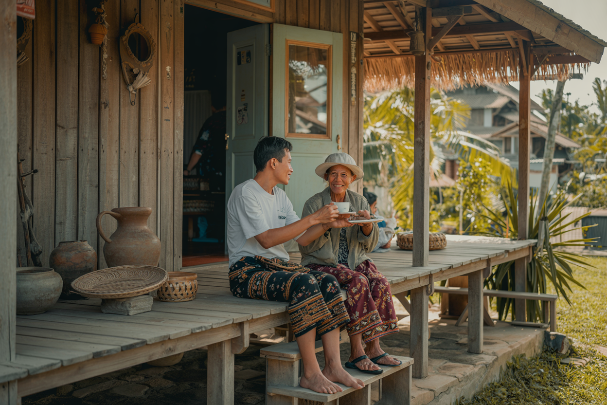 Menginap di rumah warga lokal